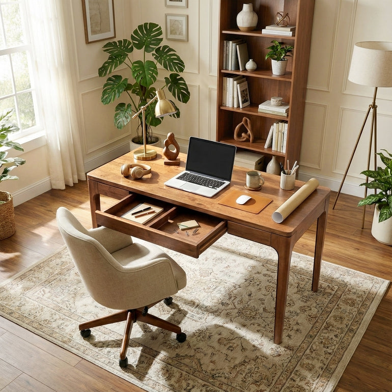 Wilma 48 Inches Rubber Wood Desk