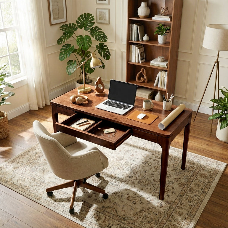 Wilma 48 Inches Rubber Wood Desk