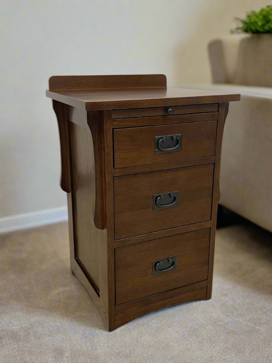 Crofter Style 3 Drawer End Table with Writing Tray-Michael Cherry-MC3