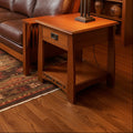 Pre-Order Mission Oak 1 Drawer Inlay End Table - Model A24