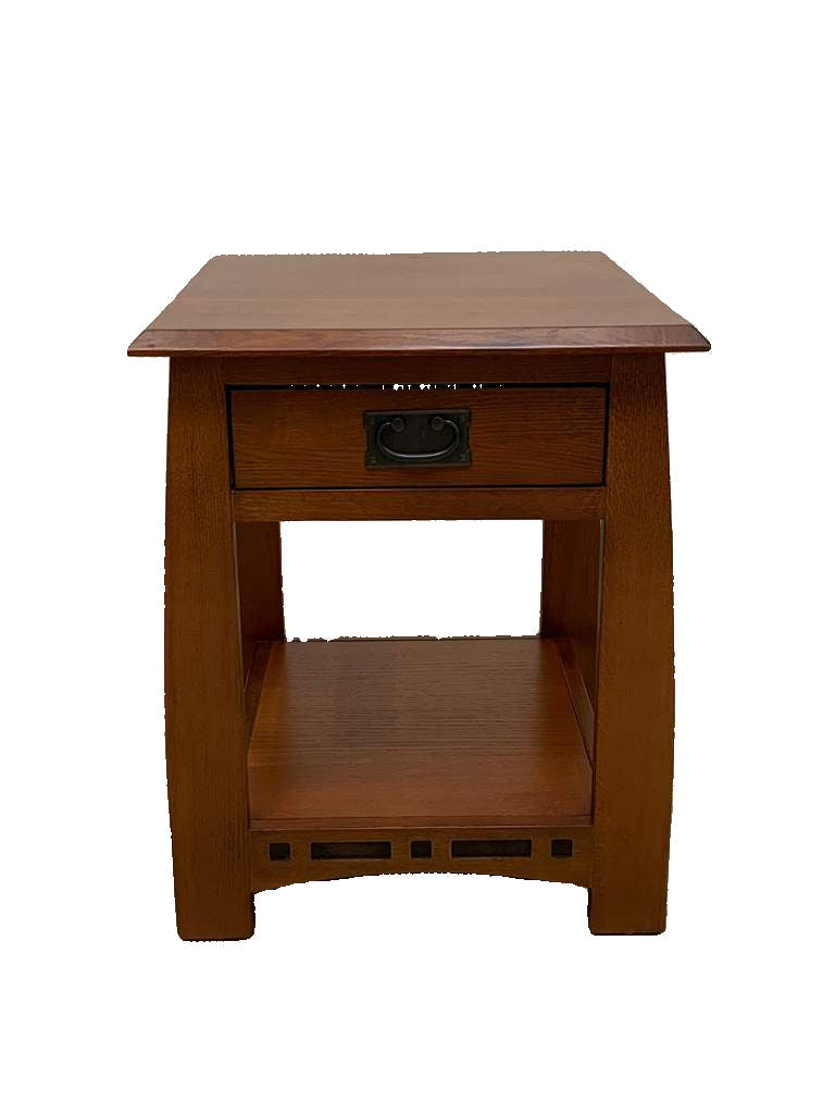 Pre-Order Mission Oak 1 Drawer Inlay End Table - Model A24
