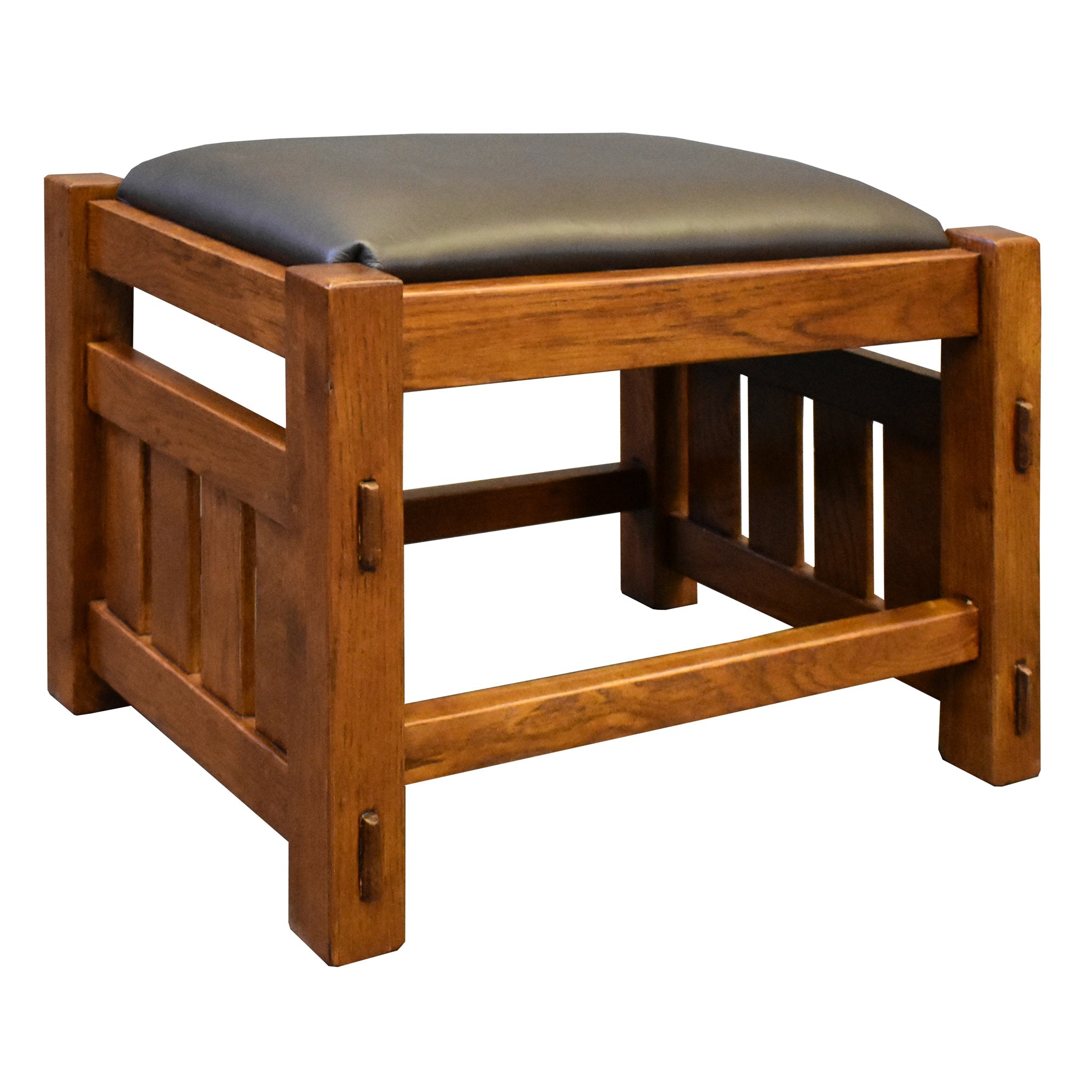 Mission Oak Footstool - Wide Spindles (2 Colors Available)