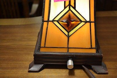 Tiffany Mission style Stained glass Table Lamp