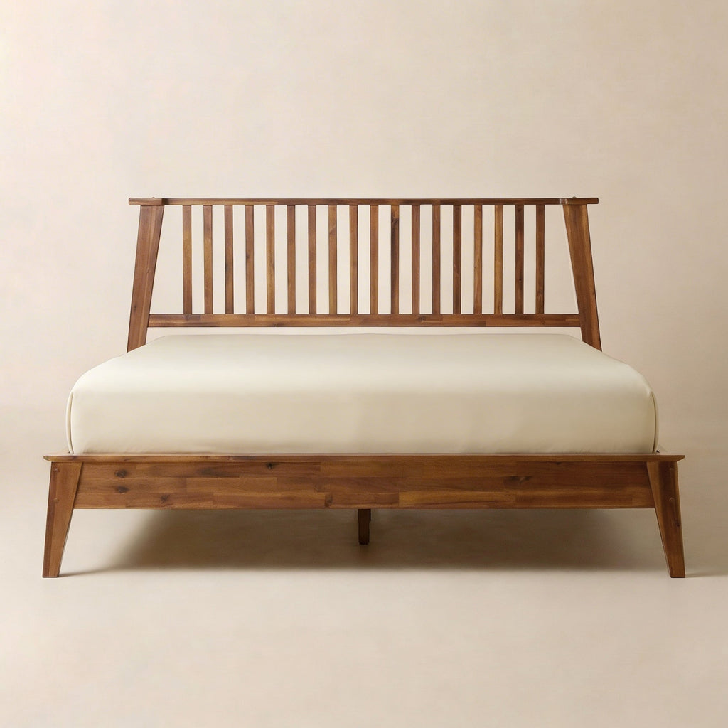[Buy 1 Get 1] Kaylin Solid Wood Bed Frame & Nightstand