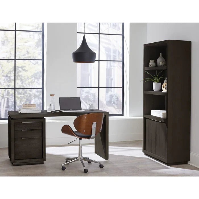 Oxford Single Pedestal Desk in Basalt Grey
