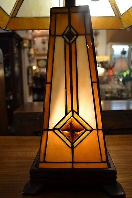 Tiffany Mission style Stained glass Table Lamp