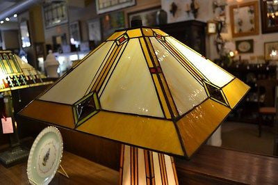 Tiffany Mission style Stained glass Table Lamp