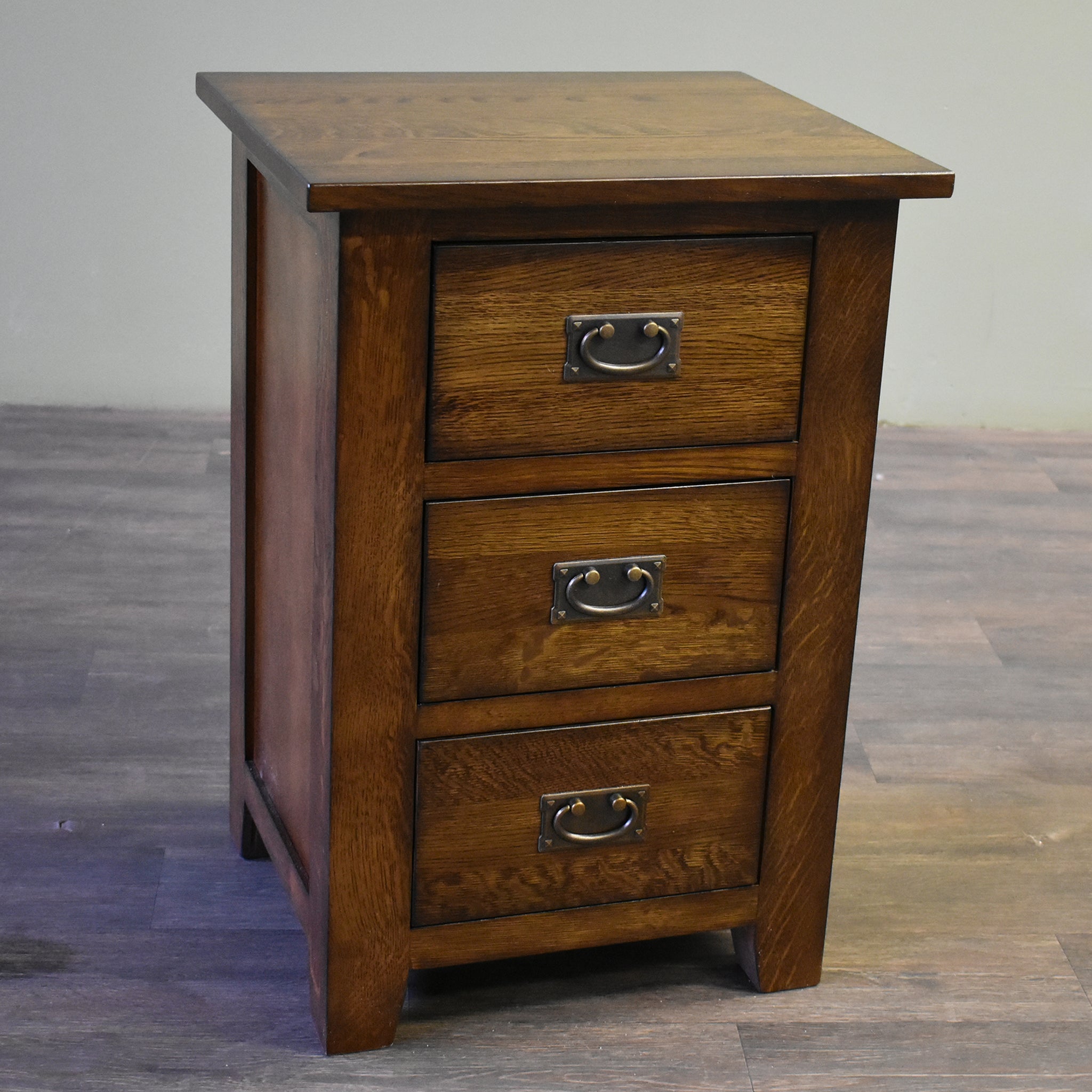 Mission Quarter Sawn Oak 3-Drawer Nightstand | In Stock & Ready to Ship