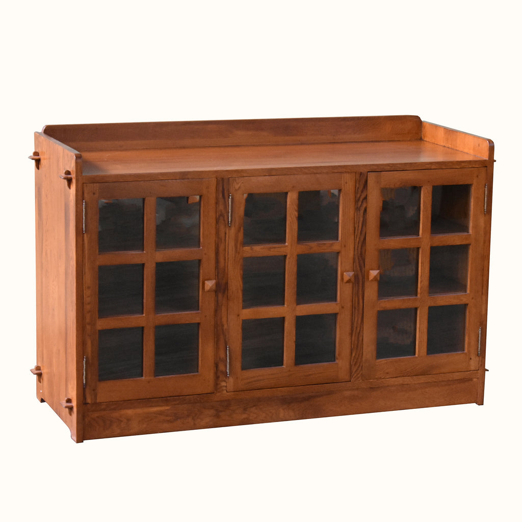 Mission Oak 3 Door Console - Michael's Cherry (MC1)