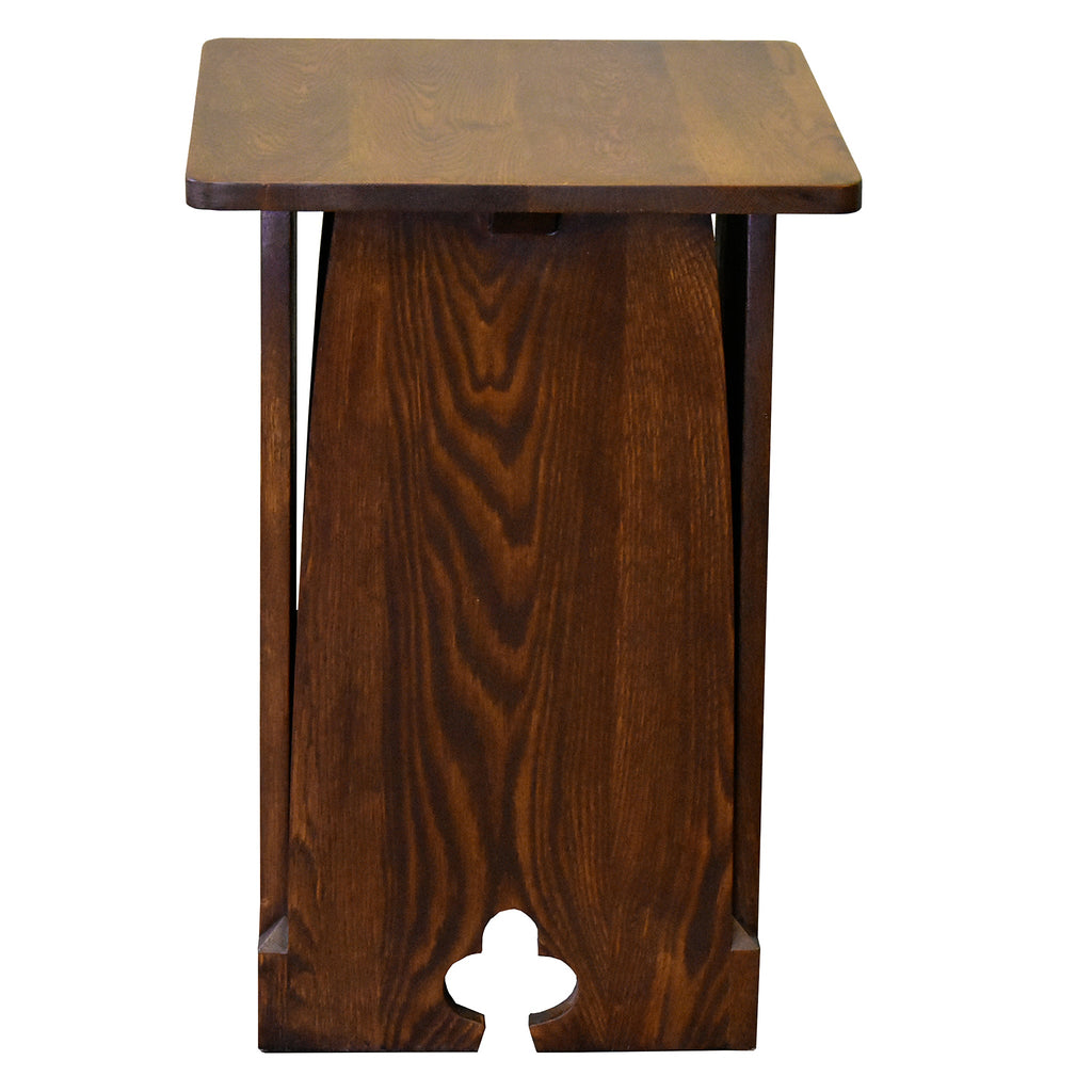 PRE-ORDER Mission Oak Tabouret Side Table - Walnut (W1)