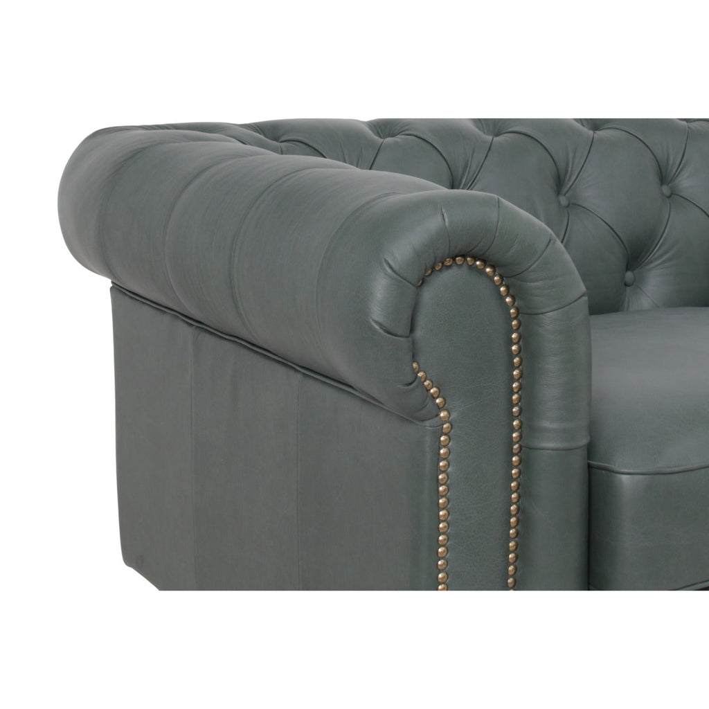 Belgravia Chesterfield Tufted Top Grain Leather Sofa – Classic Elegance Meets Modern Comfort