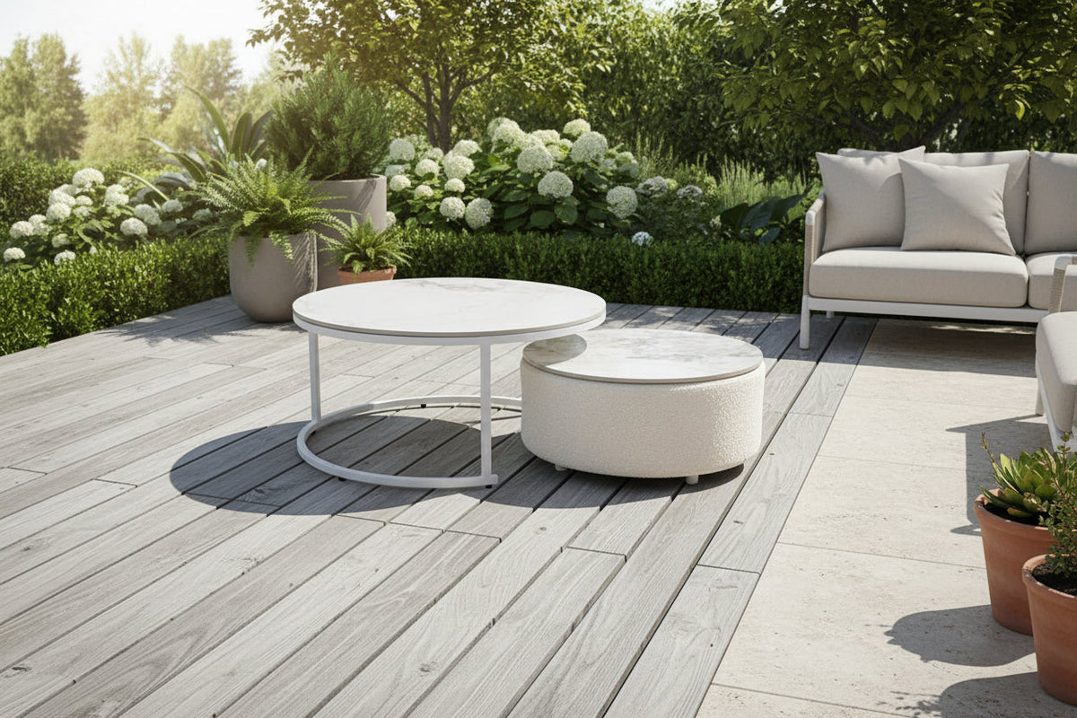 Serence Outdoor Modern Coffee Table Set