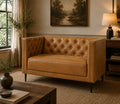 Lucius Top Grain Leather 1.5 Arm Chair - Tan