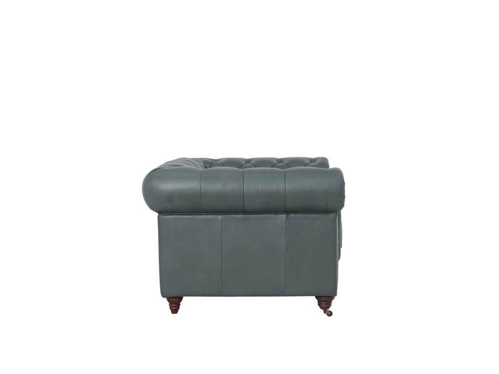Belgravia Chesterfield Top Grain Leather Club Chair – Classic Tufted Armchair in Premium Finishes