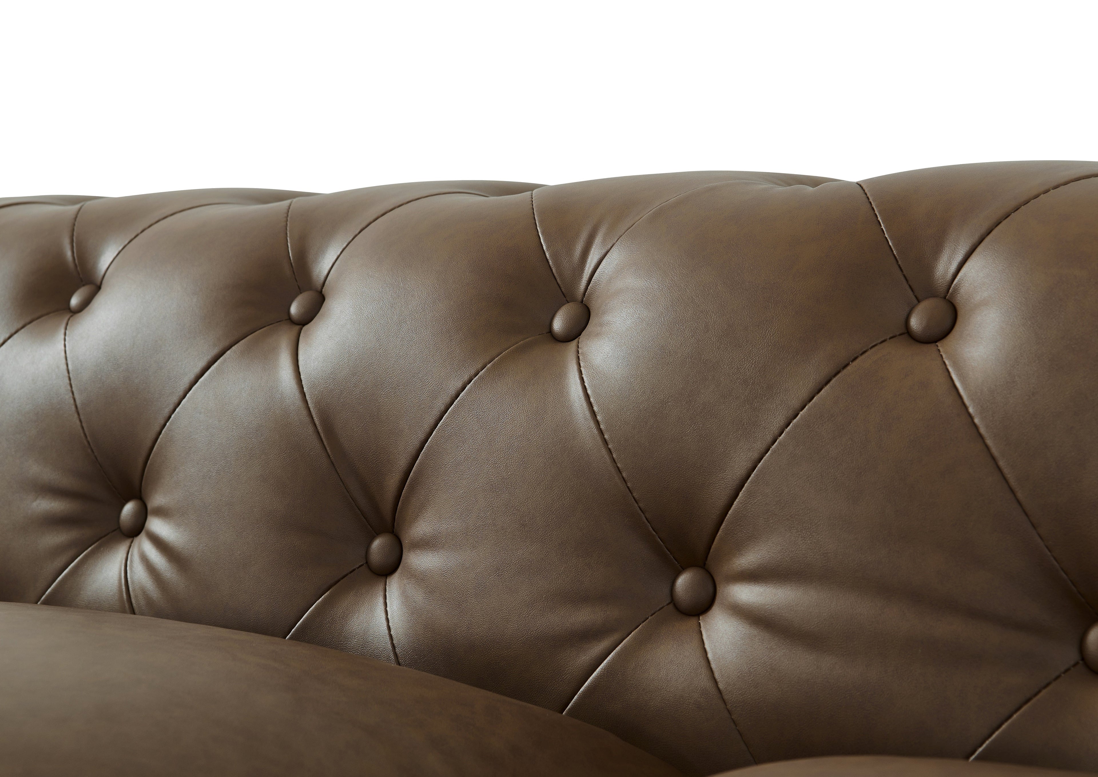 Cornelia Modern Contemporary Eco Leather Love Seat - Brown