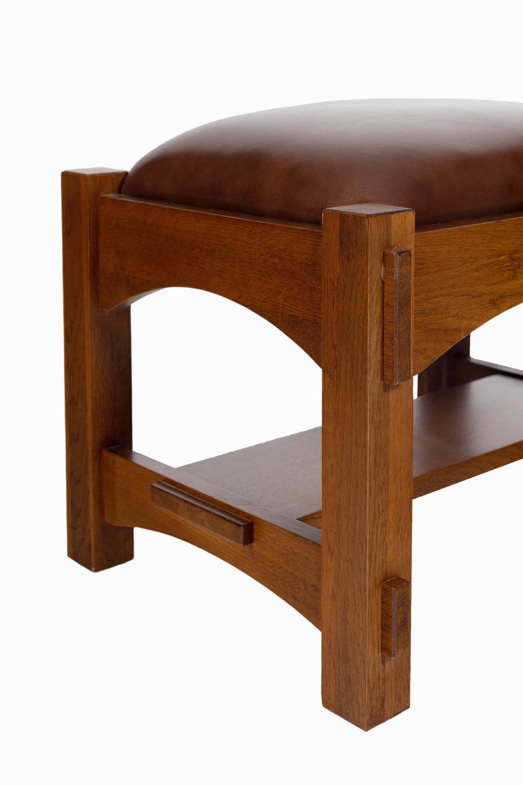 Preorder Mission Leather and Oak Armchair / Living Room chair - Chestnut