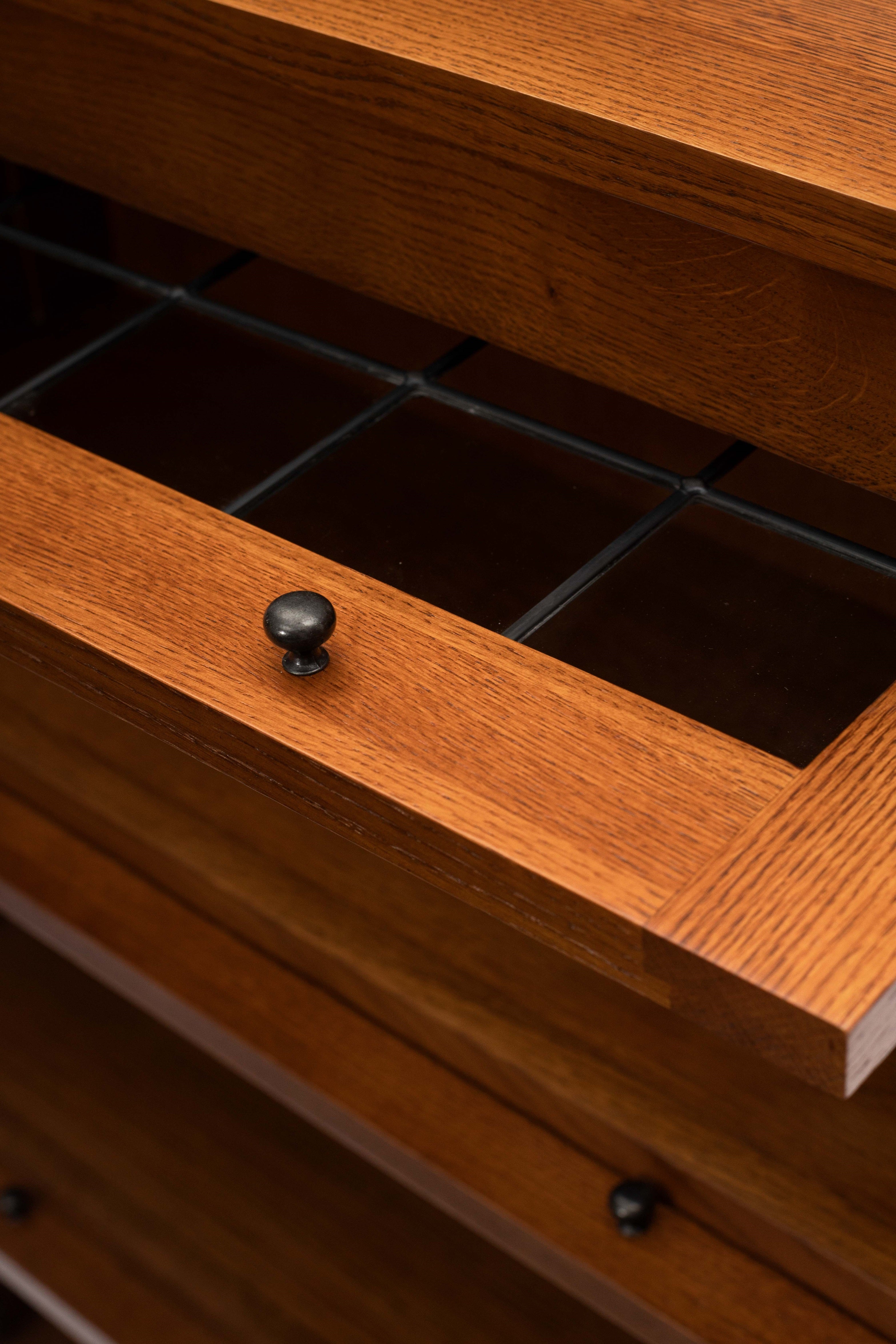 Mission Craftsman Style Oak Barrister Bookcase - 3 Stack