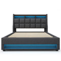 Upholstered Platform Bed With A Hydraulic Storage System, LED And USB Charging (Without Mattress)