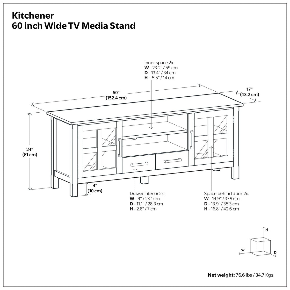 Kitchener - Handcrafted TV Media Stand