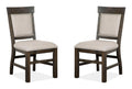 Bellamy - Dining Side Chair With Upholstered Seat & Back (Set of 2) - Peppercorn