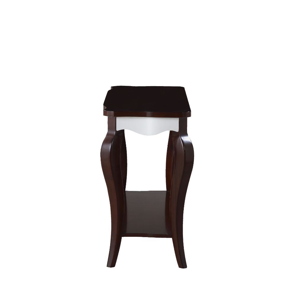 Mathias - Sofa Table - White & Walnut