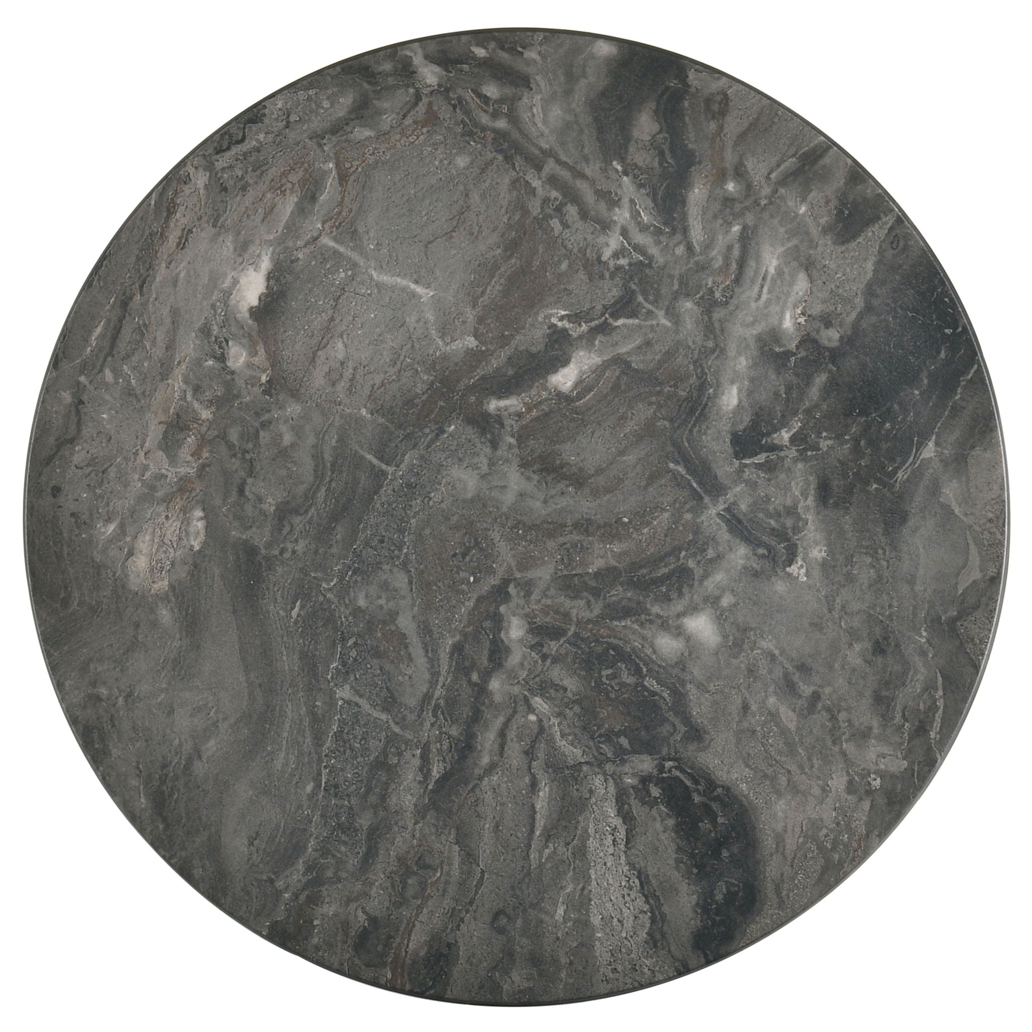Bradley Round SmartTop End Side Table Smokey Grey and Brown