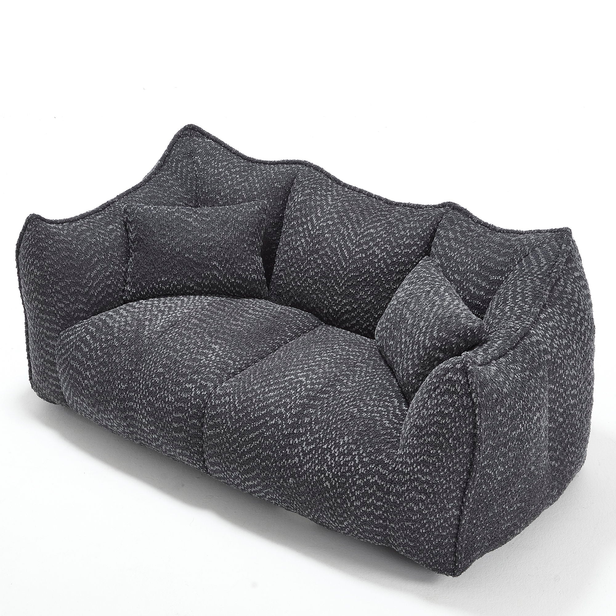 Comfortable Dual Beanbag Chair With High Resilience Foam Core For 2 People