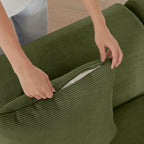 L Shaped Modular Sectional Sofa And Movable Ottoman