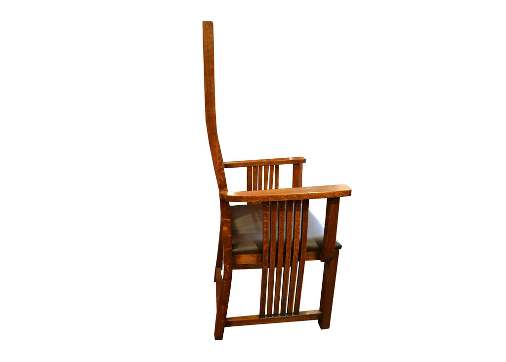 Mission Style Leaf Table-High Back Chair Dining Set-2 Color Available