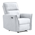 Ashcroft Asheville Grey Suede Recliner Chair
