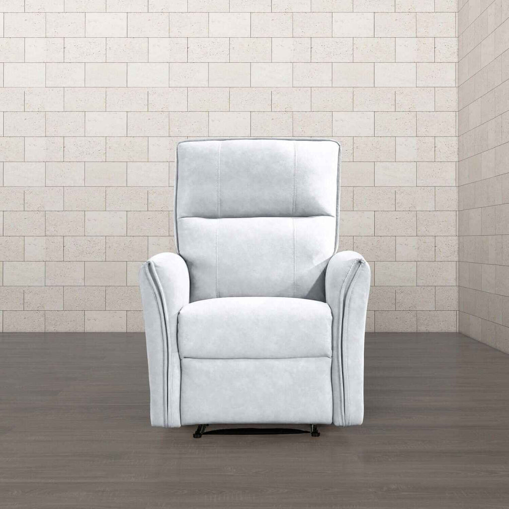 Ashcroft Asheville Grey Suede Recliner Chair