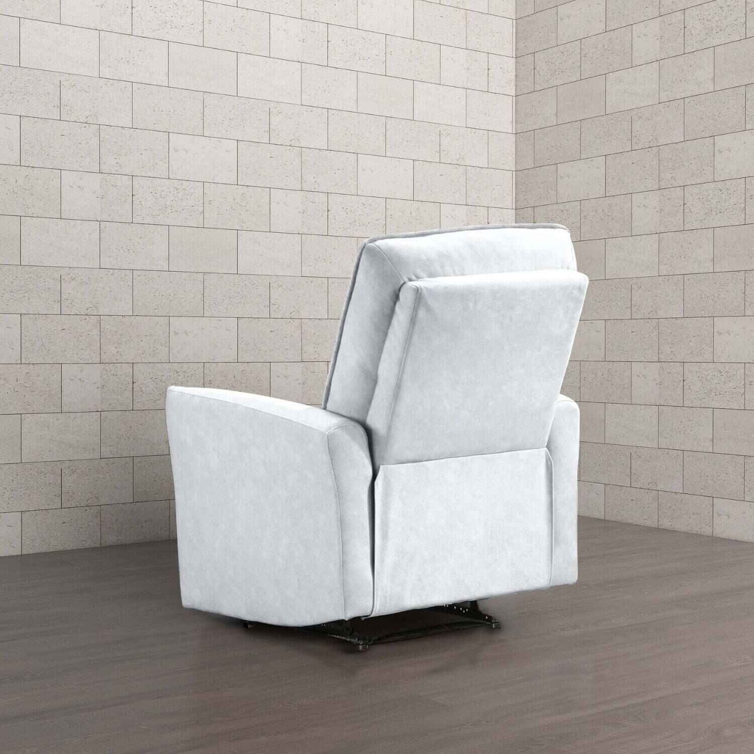 Ashcroft Asheville Grey Suede Recliner Chair