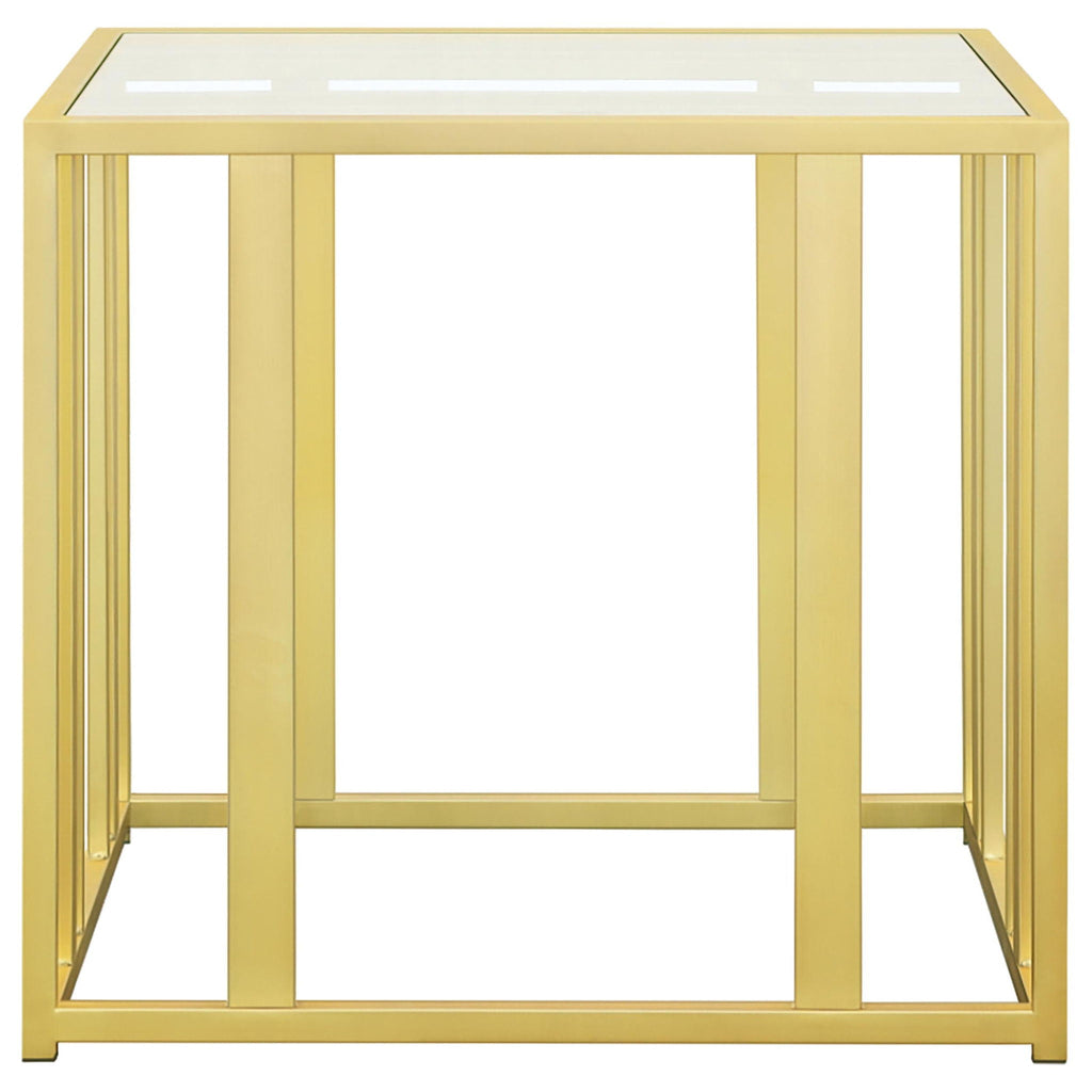 Adri 3-piece Coffee and End Table Set Matte Brass