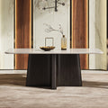 Jacory - Dining Table With Bottocino Marble Top - Espresso