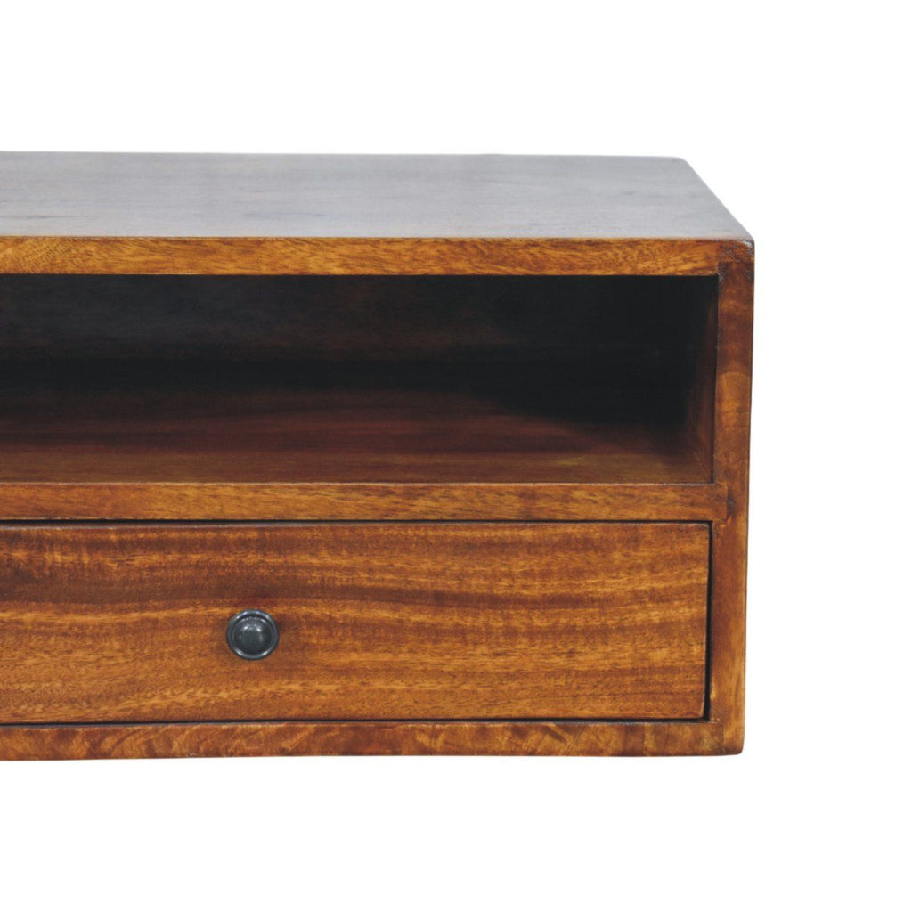 Lunar - 2 Drawer Wall Mounted Media Unit - Brown