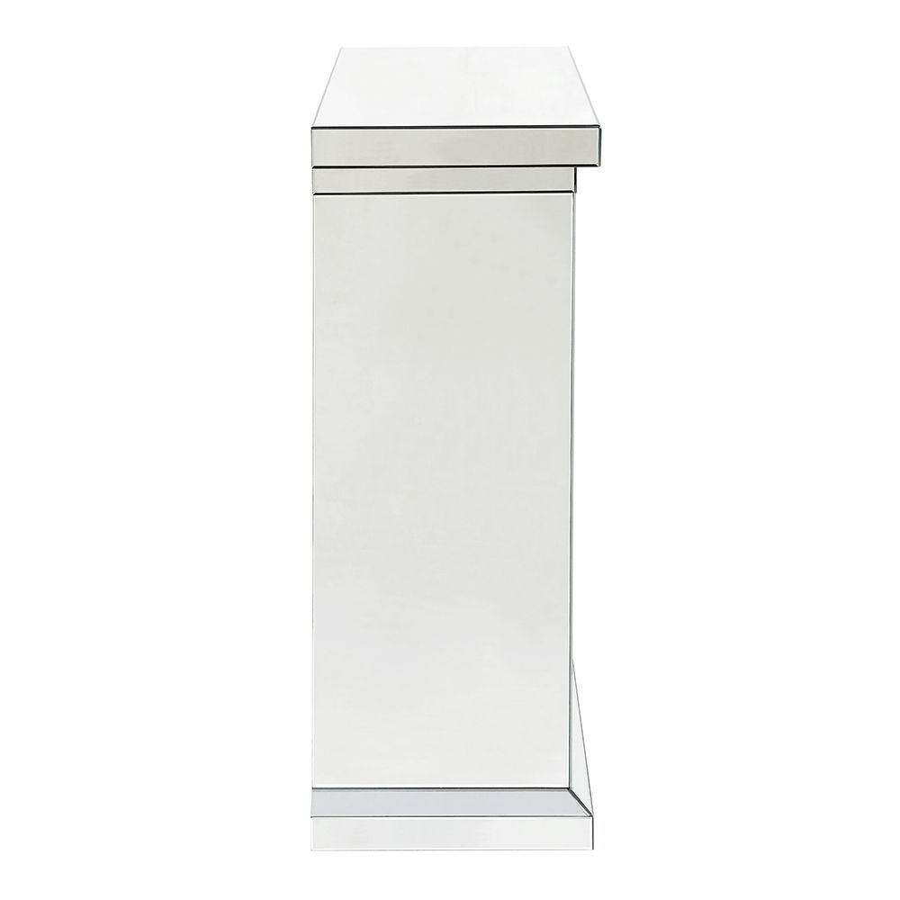 Noralie - 40" Fireplace - Mirrored & Faux Diamonds