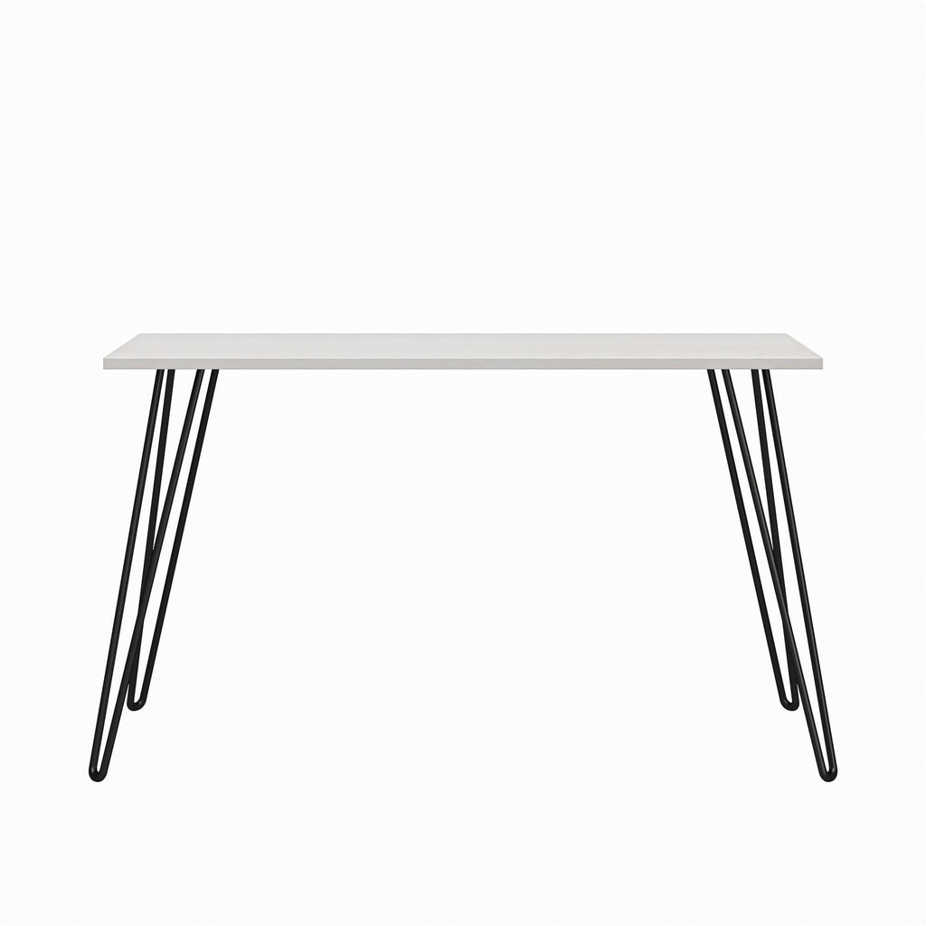 Writing Desk With Hairpin Legs For Study Or Work - White Oak