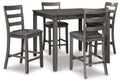 Bridson - Square Counter TBL Set (Set of 5) - Gray