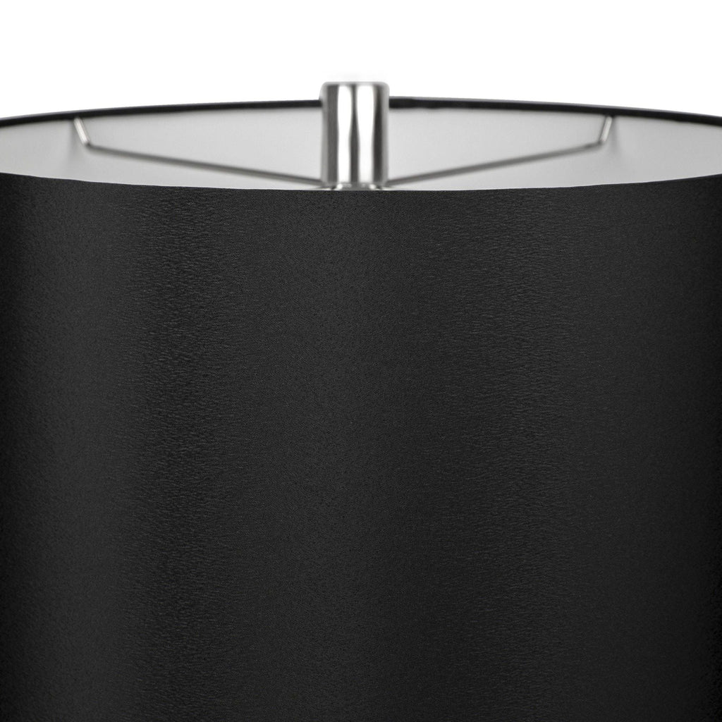 Diana - Contemporary Table Lamp (Set of 2) - Polished Nickel / Black Satin