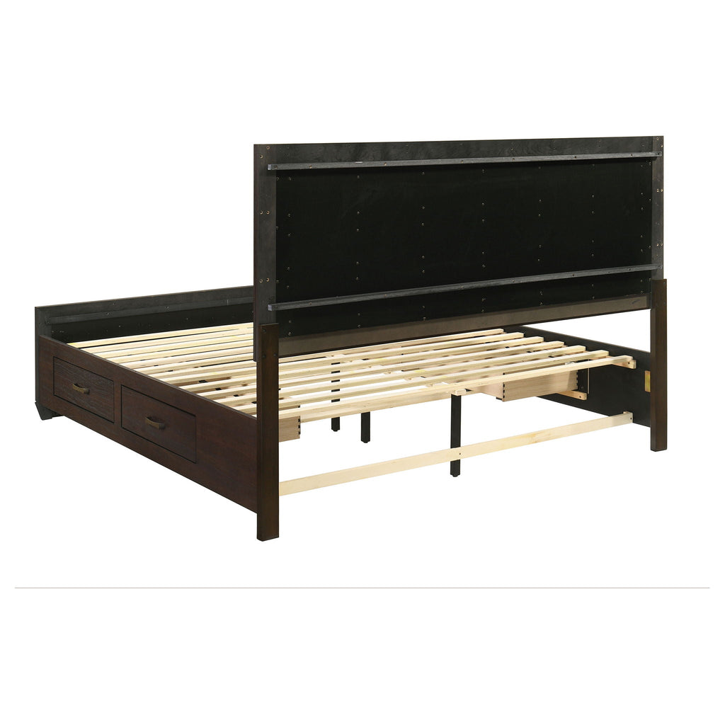 Kauffman 4-piece Eastern King Bedroom Set Dark Cocoa