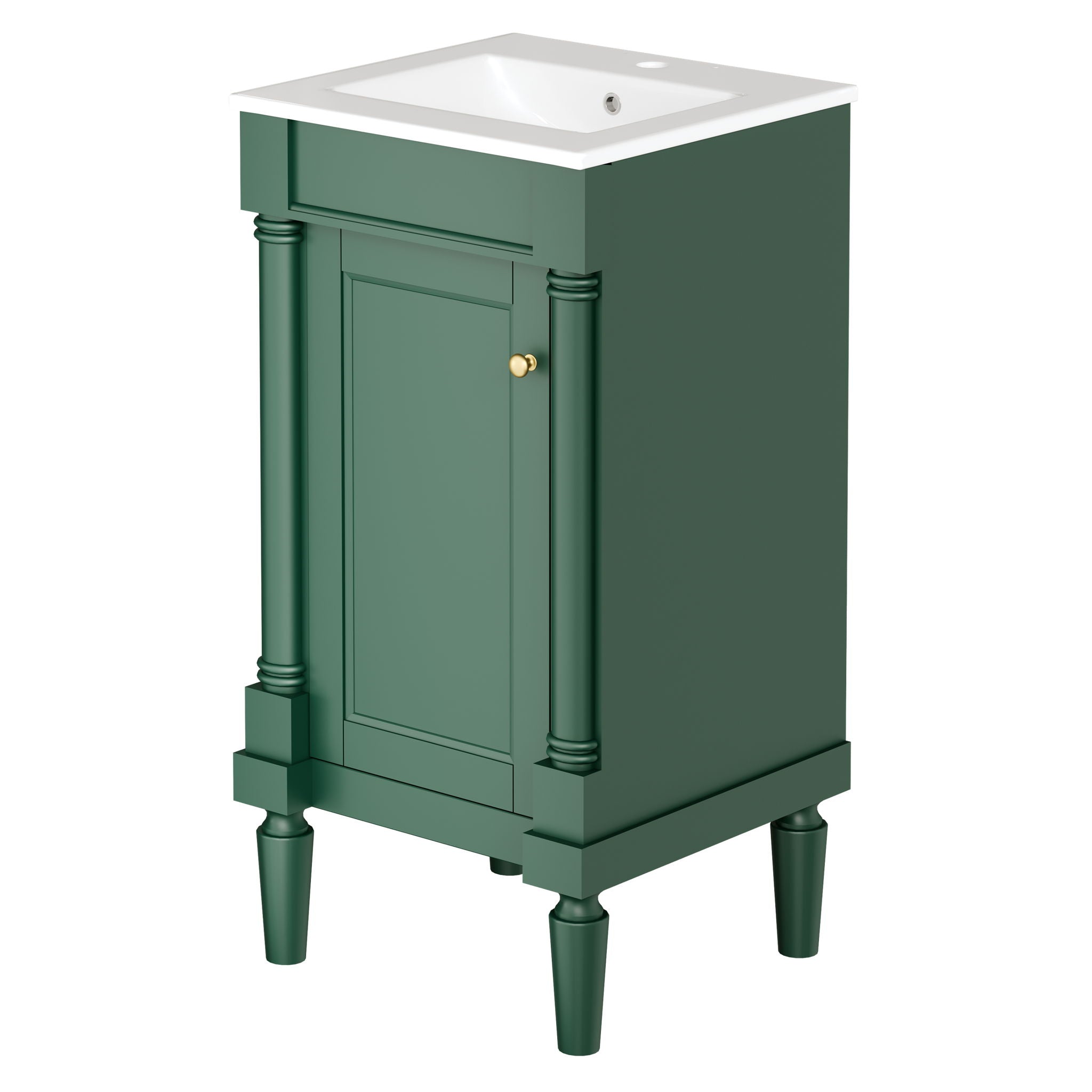 French Style Bathroom Cabinet With Sink, Adjustable Shelf