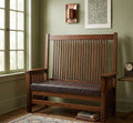 Mission Solid Oak Bench / Settee with Spindles