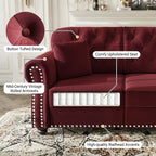 Upholstered 3 Seater Sofa Set With Ottoman