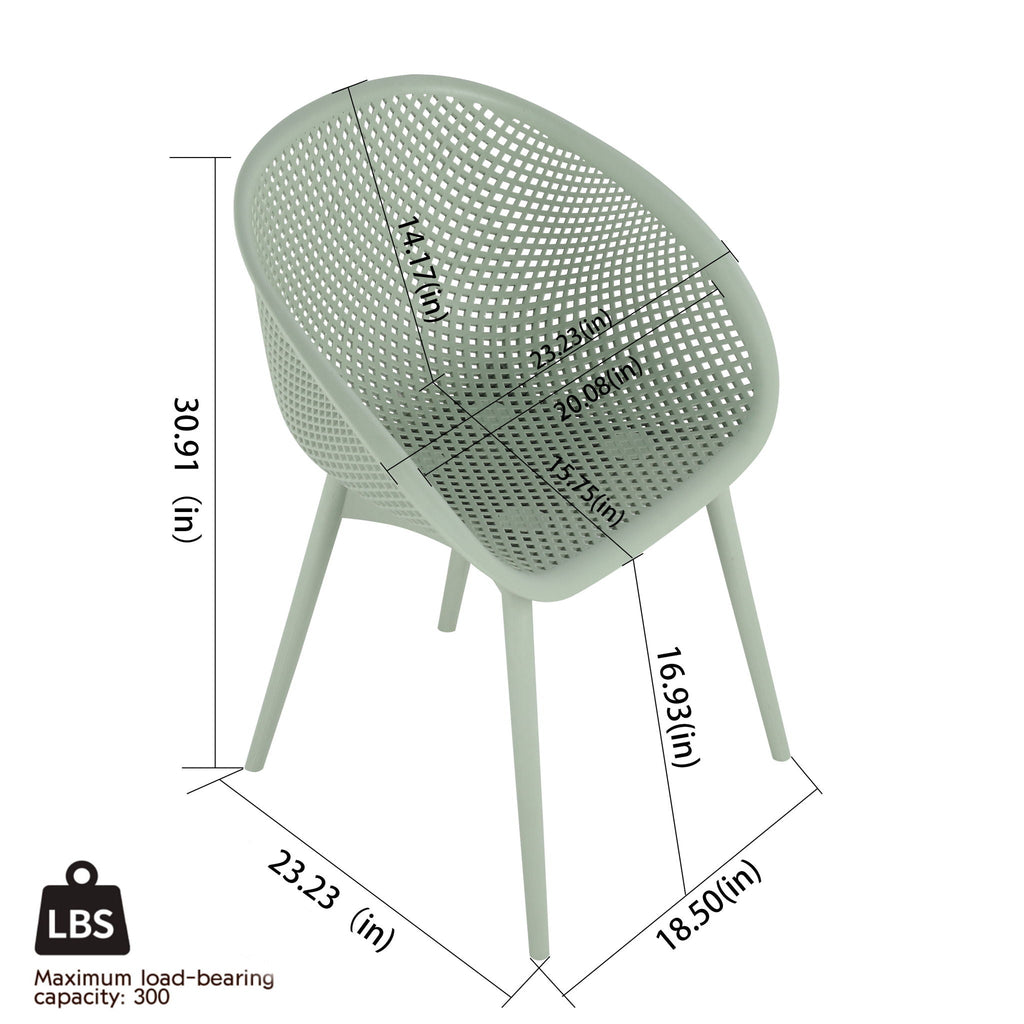 4 Pack Lounge Chair Set With Long Table