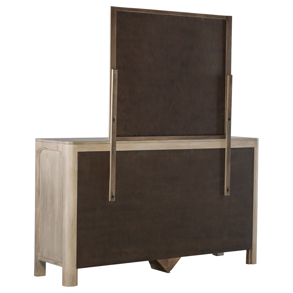 Solano 9-drawer Bedroom Dresser with Mirror Weathered Mango