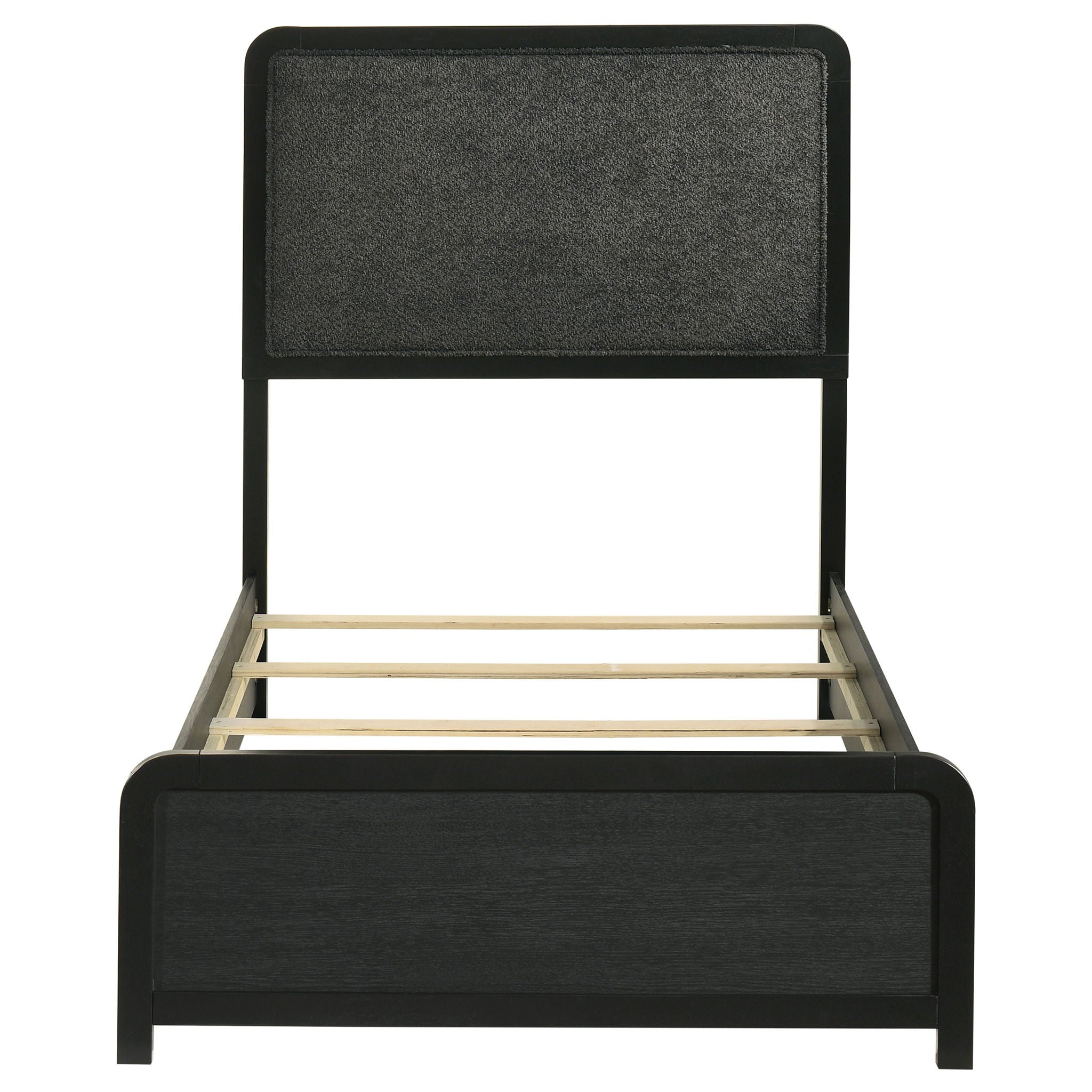 Cavelle 51-inch Upholstered Twin Panel Bed Black