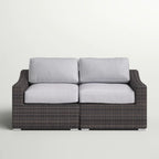Chic Wide Outdoor Loveseat With Cushions