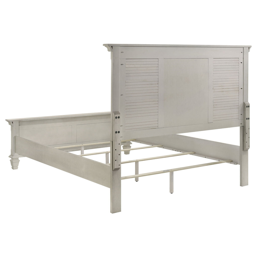 Franco 5-piece Queen Bedroom Set Distressed White
