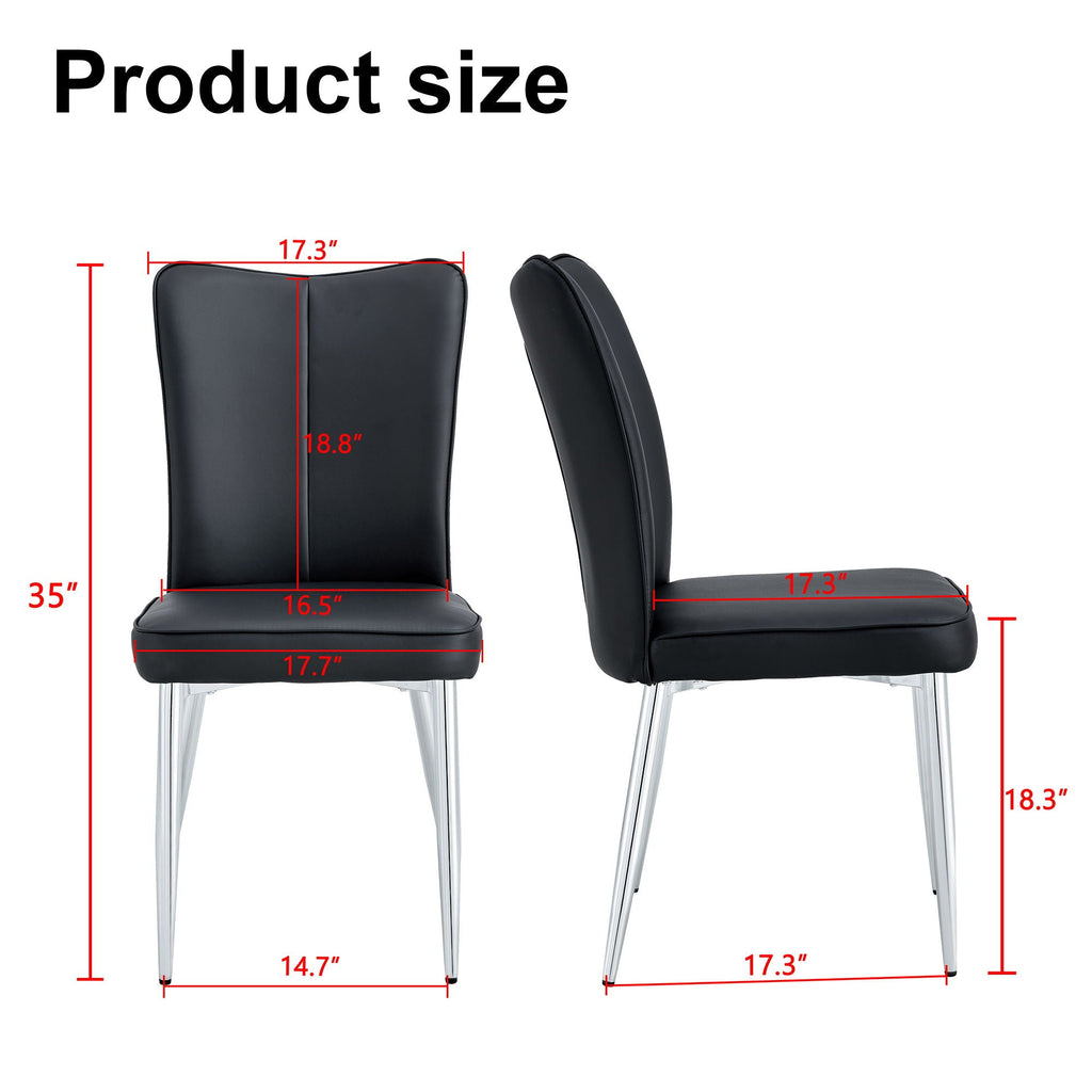 Modern Minimalist Dining Chairs With Metal Legs