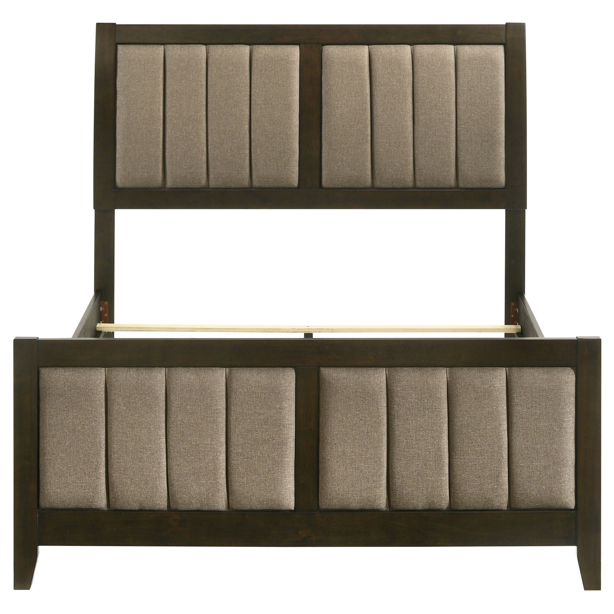 Wilkes 51-inch Upholstered Full Bed Dark Cocoa